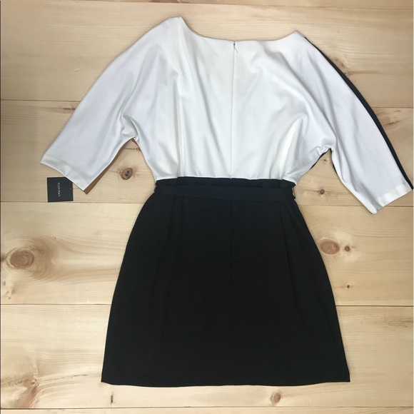 🌹Ellen Tracy thicker dress black/brown/off-white - Picture 2 of 8